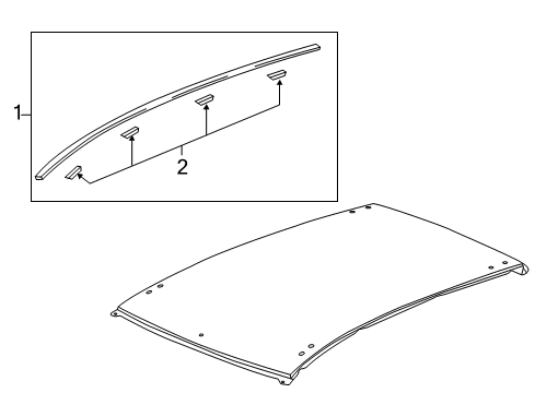 2013 Chevy Spark Exterior Trim - Roof Diagram