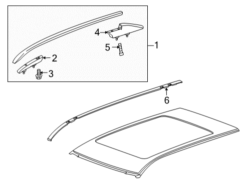 2012 Cadillac SRX Luggage Carrier Diagram