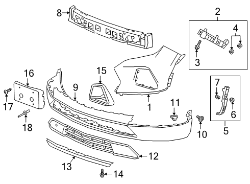 2020 Chevy Blazer Front Bumper Diagram 2 - Thumbnail
