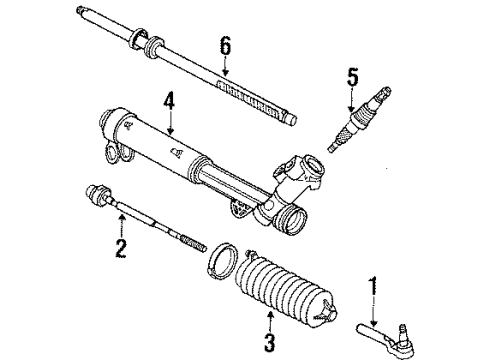 1994 Chevy Lumina P/S Pump & Hoses, Steering Gear & Linkage Diagram 2 - Thumbnail