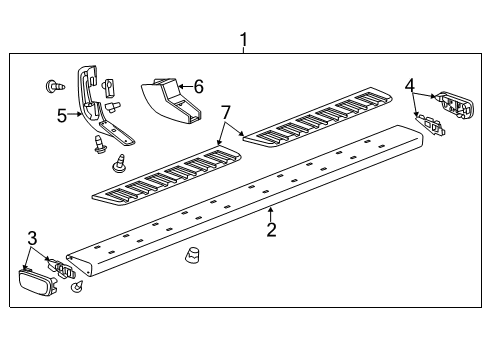2016 Chevy Silverado 2500 HD Running Board Diagram 1 - Thumbnail