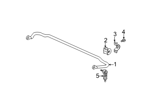 2005 Saturn Vue Stabilizer Bar & Components - Rear Diagram 2 - Thumbnail