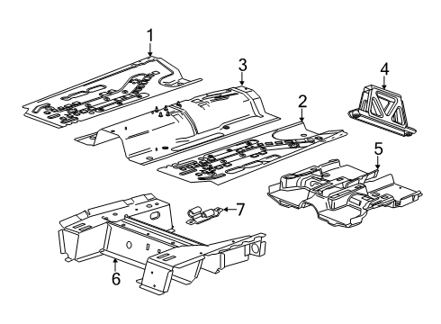 2022 Buick Encore Floor & Rails Diagram