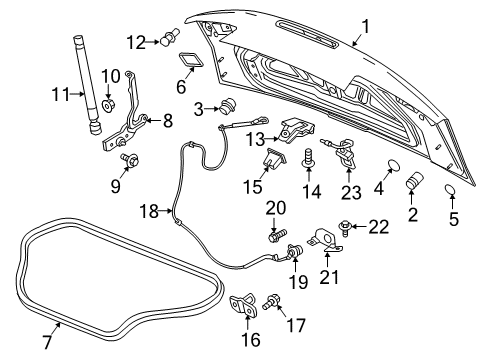 2022 Chevy Camaro Trunk Diagram