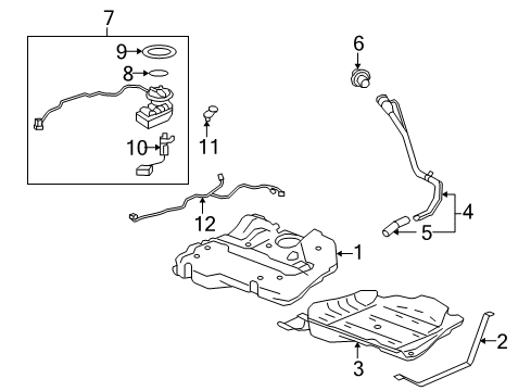 2010 Chevy Malibu Fuel Pump Diagram for 19418082