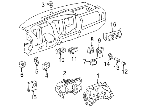 2007 Chevy Silverado 2500 HD Cluster & Switches Diagram