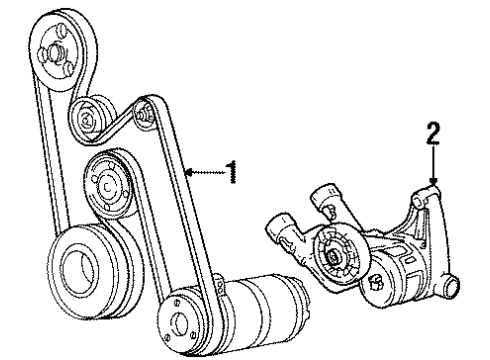 1999 Buick LeSabre Belts & Pulleys Diagram