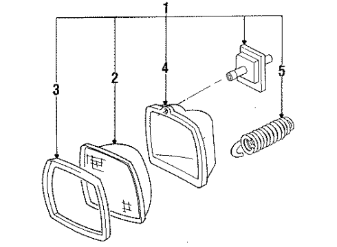 1991 GMC Syclone Headlamps Diagram