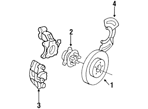 1986 Oldsmobile 98 Front Brakes Diagram