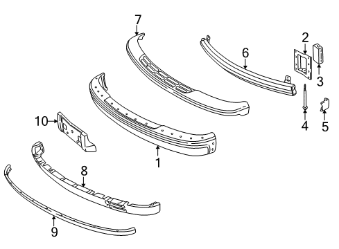 1999 Chevy Express 3500 Front Bumper Diagram