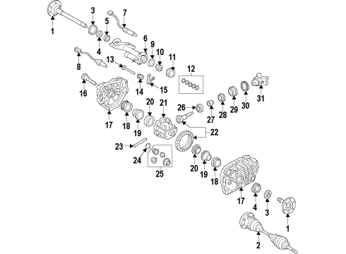 2015 Chevy Silverado 1500 Front Axle, Axle Shafts & Joints, Differential, Drive Axles, Propeller Shaft Diagram