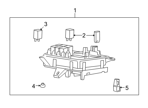 2009 Buick Enclave Fuse & Relay Box Diagram for 20934632