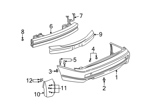 2003 Cadillac Seville Rear Bumper Diagram