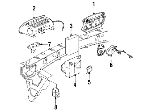 1995 Saturn SL Steering Wheel Diagram for 21060241