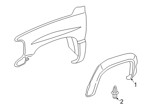 2006 Chevy Silverado 1500 Exterior Trim - Fender Diagram