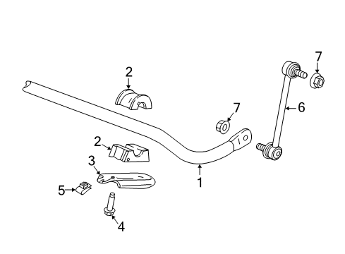 2020 Cadillac CT6 Stabilizer Bar, Front Diagram for 84546832