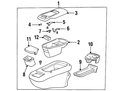 1999 GMC Yukon Center Console Diagram 2 - Thumbnail