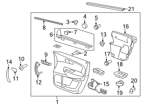 2012 GMC Acadia Rear Door Diagram