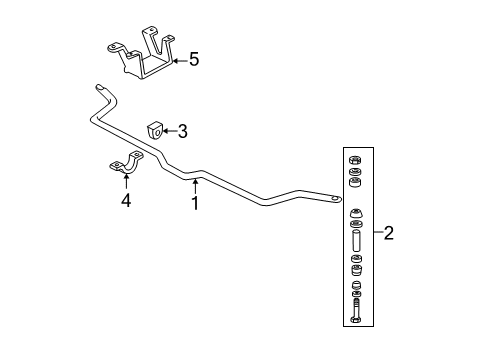 2000 Chevy Camaro Front Suspension, Control Arm Diagram 1 - Thumbnail