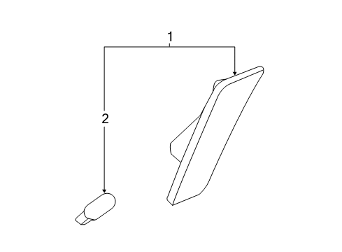 2013 Cadillac ATS Side Marker Lamps Diagram