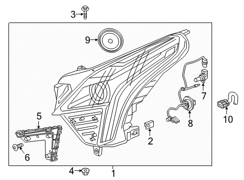 2019 Cadillac XT5 Control Module, Rear Diagram for 84972256