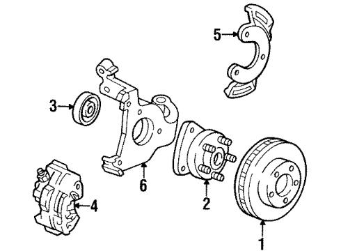 1994 Buick LeSabre Front Brakes Diagram