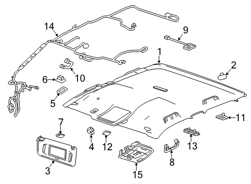 2015 Chevy Silverado 1500 Interior Trim - Cab Diagram 6 - Thumbnail