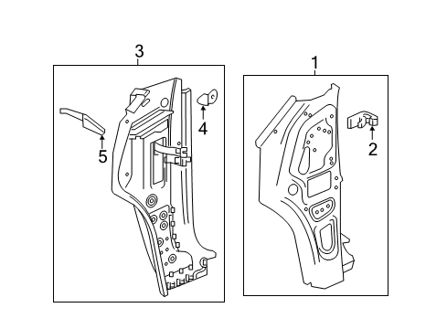 2022 Buick Enclave Hinge Pillar Diagram