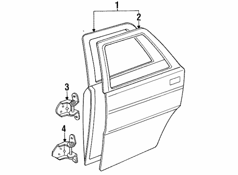 1986 Chevy Spectrum Lock Diagram for 94106822
