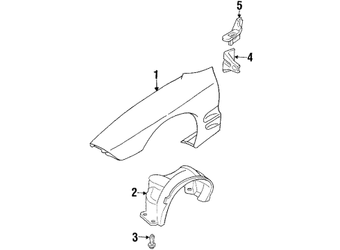 2001 Pontiac Firebird Fender & Components Diagram