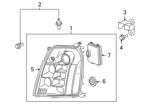 2013 Cadillac Escalade Headlamps, Electrical Diagram 1 - Thumbnail