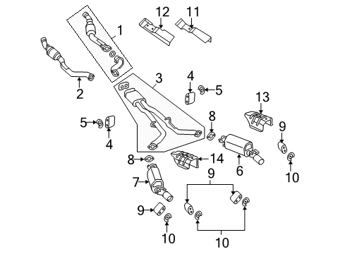 2006 Pontiac GTO Exhaust Components Diagram