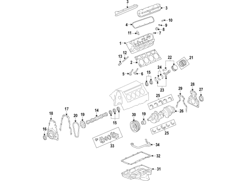 2018 Chevy Camaro Crank Pulley Diagram for 12687728
