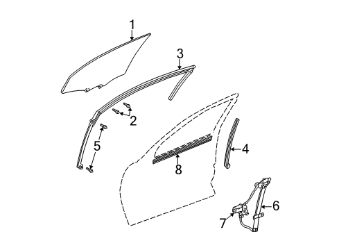 2005 Chevy Monte Carlo Glass - Door Diagram