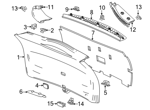 2022 Buick Enclave Interior Trim - Lift Gate Diagram
