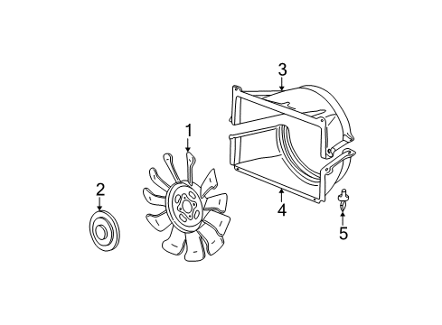 2006 Chevy Silverado 2500 HD Cooling System, Radiator, Water Pump, Cooling Fan Diagram 6 - Thumbnail