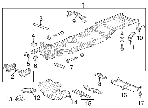 2018 Chevy Silverado 1500 Frame & Components Diagram 1 - Thumbnail