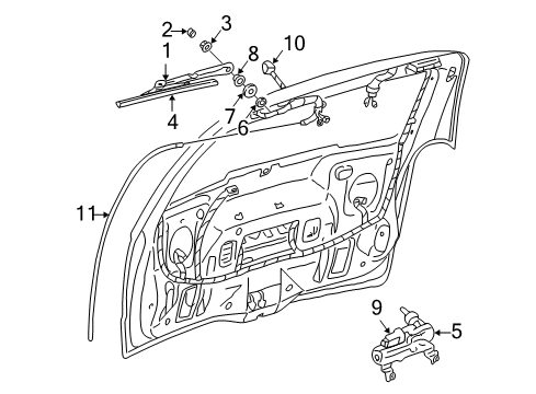 2005 Pontiac Montana Lift Gate - Wiper & Washer Components Diagram