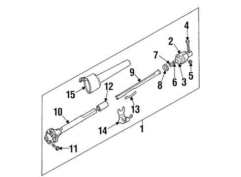 1994 GMC C3500 Lower Steering Column Diagram