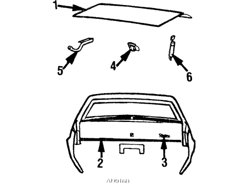 1985 Buick Riviera Support Cylinder, Rear Diagram for 20288703