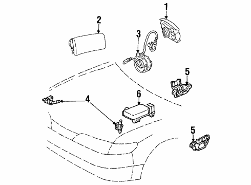 2000 Chevy Prizm Side Impact Sensor Diagram for 94859367