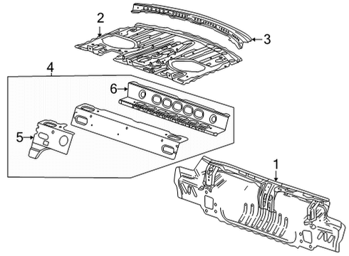 2022 Cadillac CT5 Rear Body Diagram