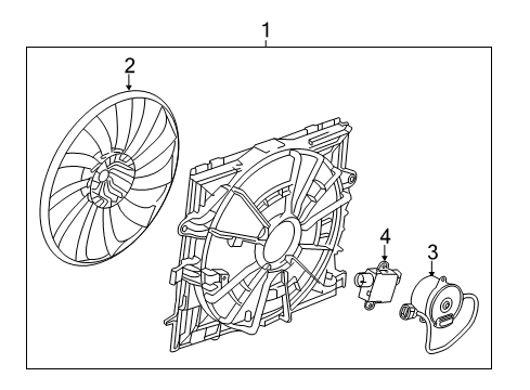 2017 Cadillac ATS Cooling System, Radiator, Water Pump, Cooling Fan Diagram 11 - Thumbnail