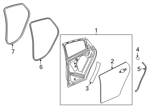 2021 Chevy Malibu Door & Components Diagram