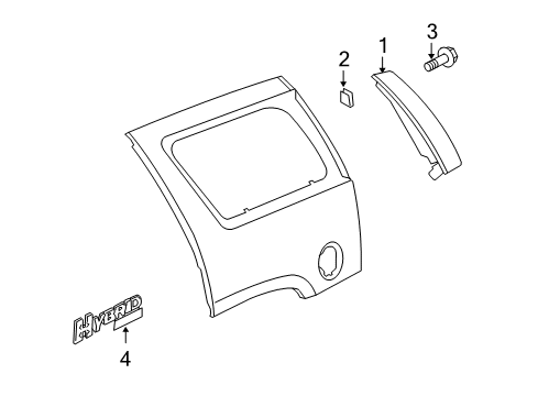 2009 Chevy Tahoe Exterior Trim - Quarter Panel Diagram 1 - Thumbnail