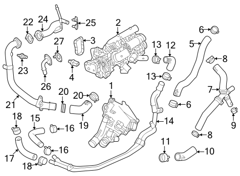 2024 Buick Encore GX Temperature Sensor Retainer Diagram for 55575090
