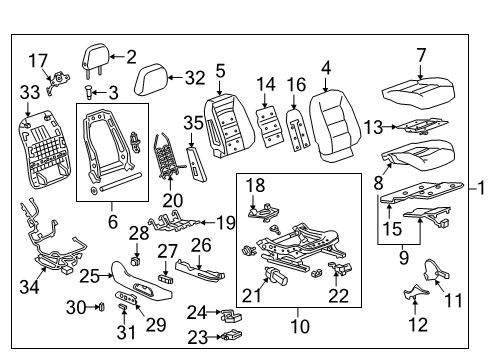 2022 GMC Terrain Module, Front Diagram for 13523746