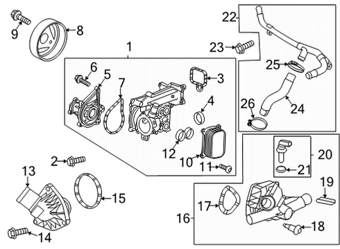 2021 Buick Encore GX Coolant Temperature Sensor Diagram for 12641073