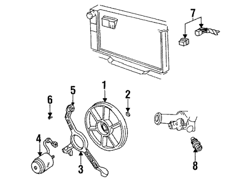 1994 Buick Skylark Cooling System, Radiator, Water Pump, Cooling Fan Diagram