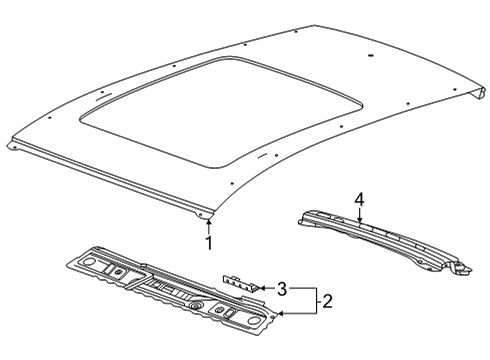 2021 Chevy Trailblazer Roof & Components Diagram 1 - Thumbnail